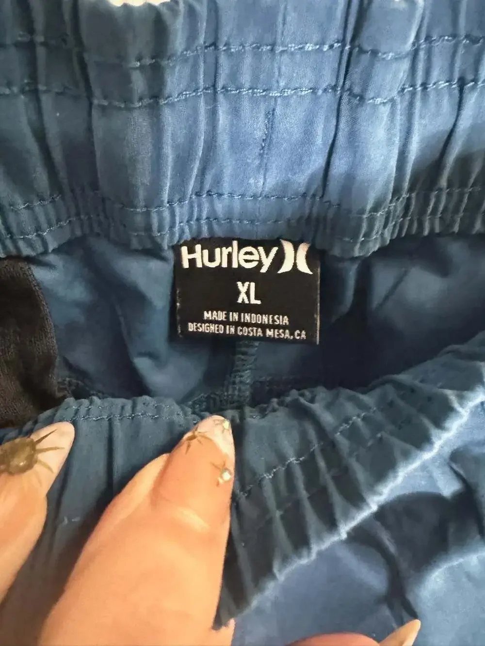 Hurley Blue Elastic Waist Board Shorts Size XL